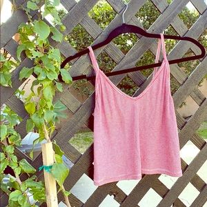 Brandy Melville red and white striped crop top